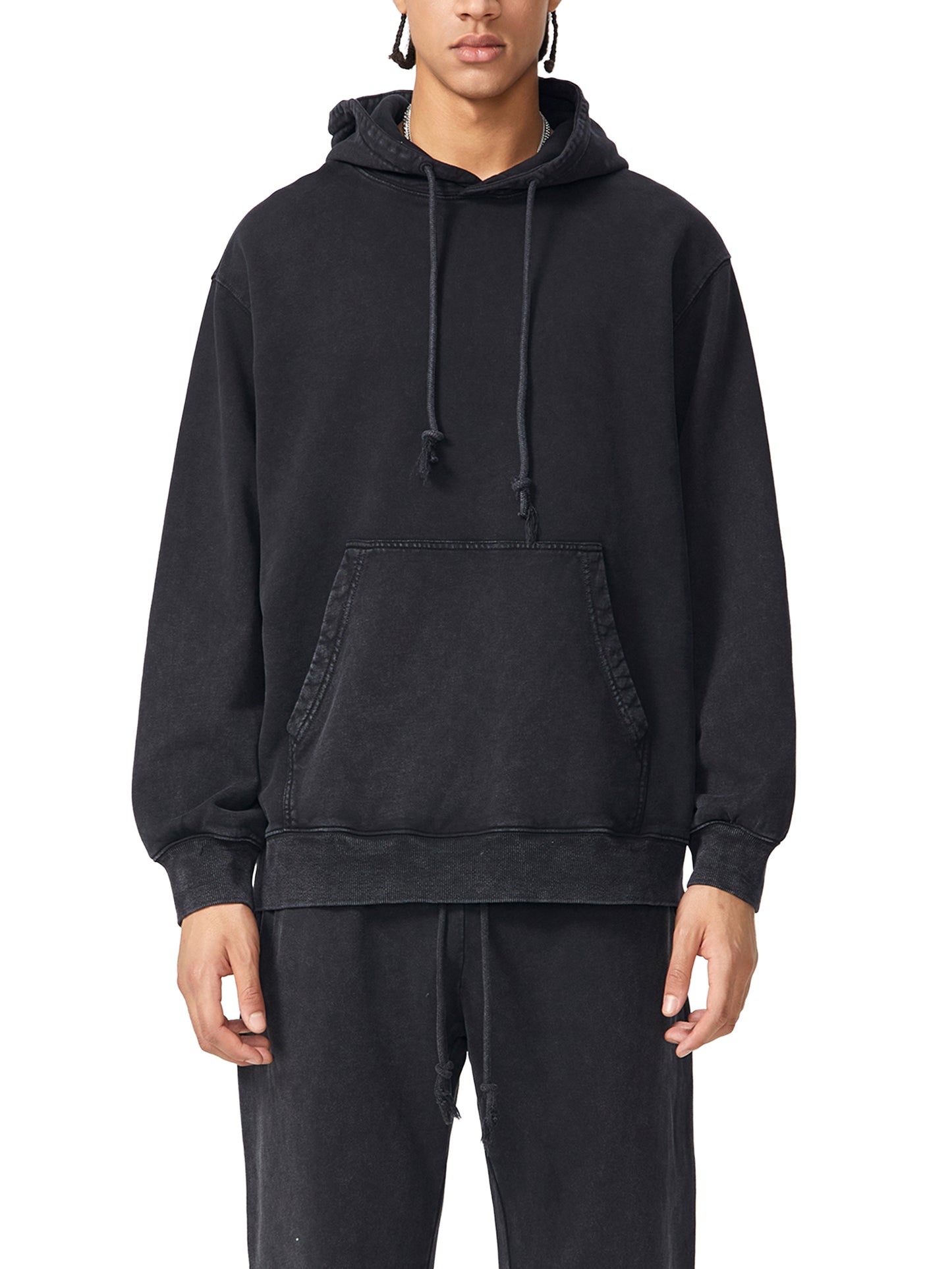 Heavyweight Pure Cotton Classic Snow Washed Hoodie - Calzy Studios