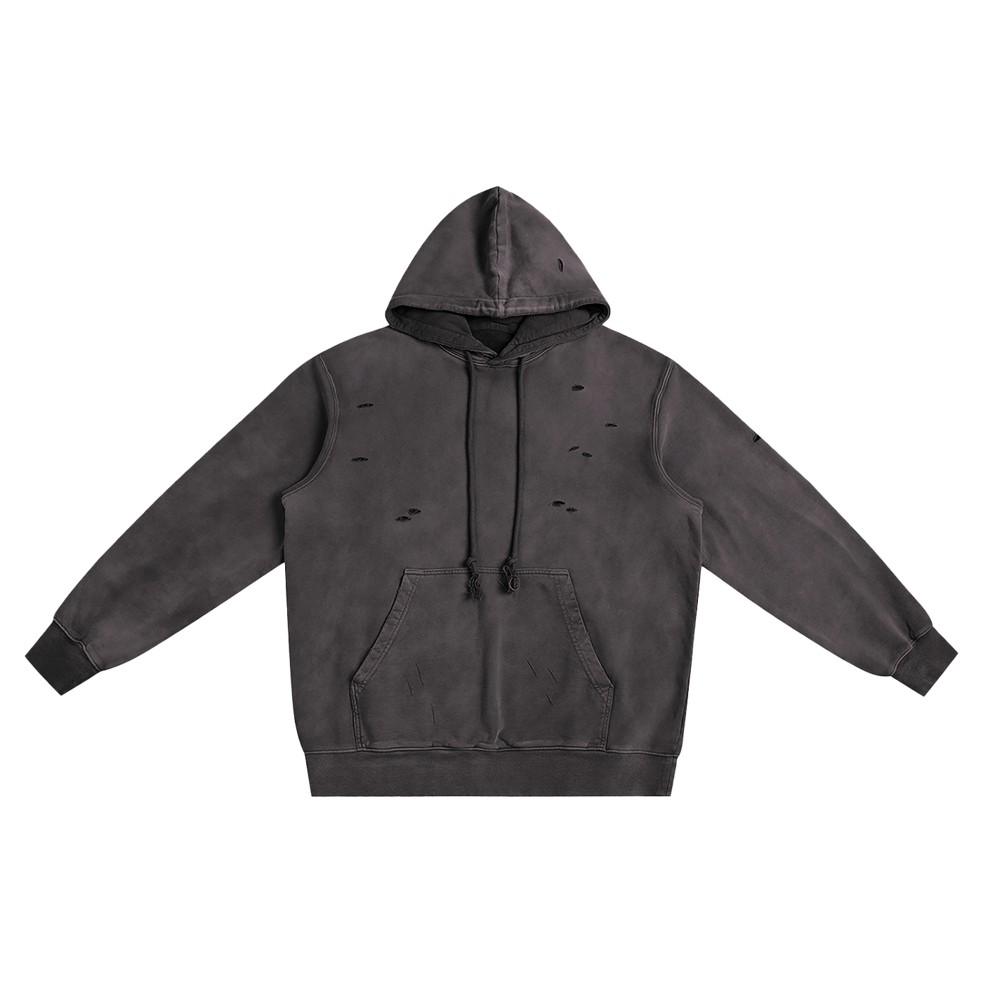 Heavyweight Pure Cotton Hand-Frayed Monkey Washed Hoodie - Calzy Studios