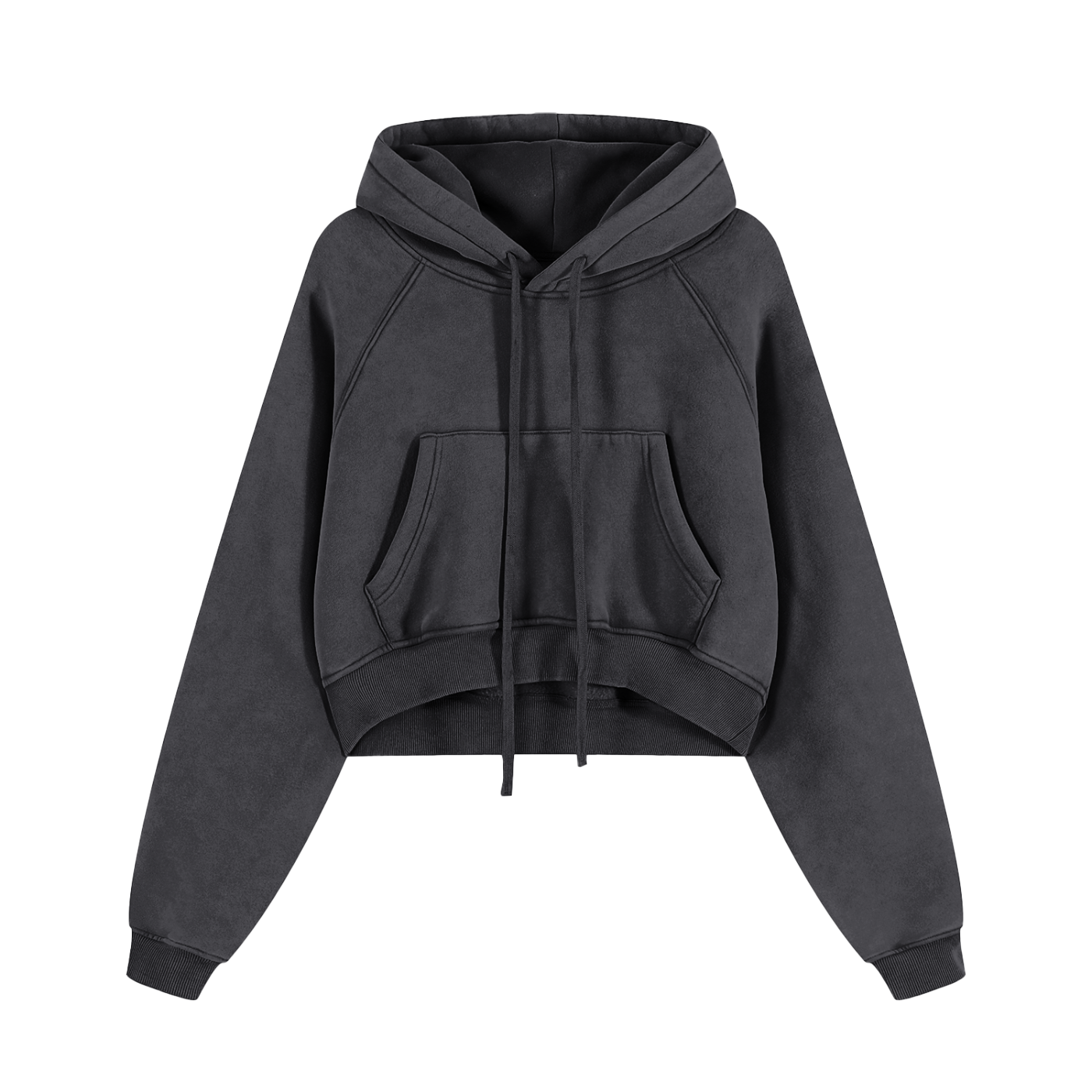 Snow Washed Cropped Hoodie - Calzy Studios