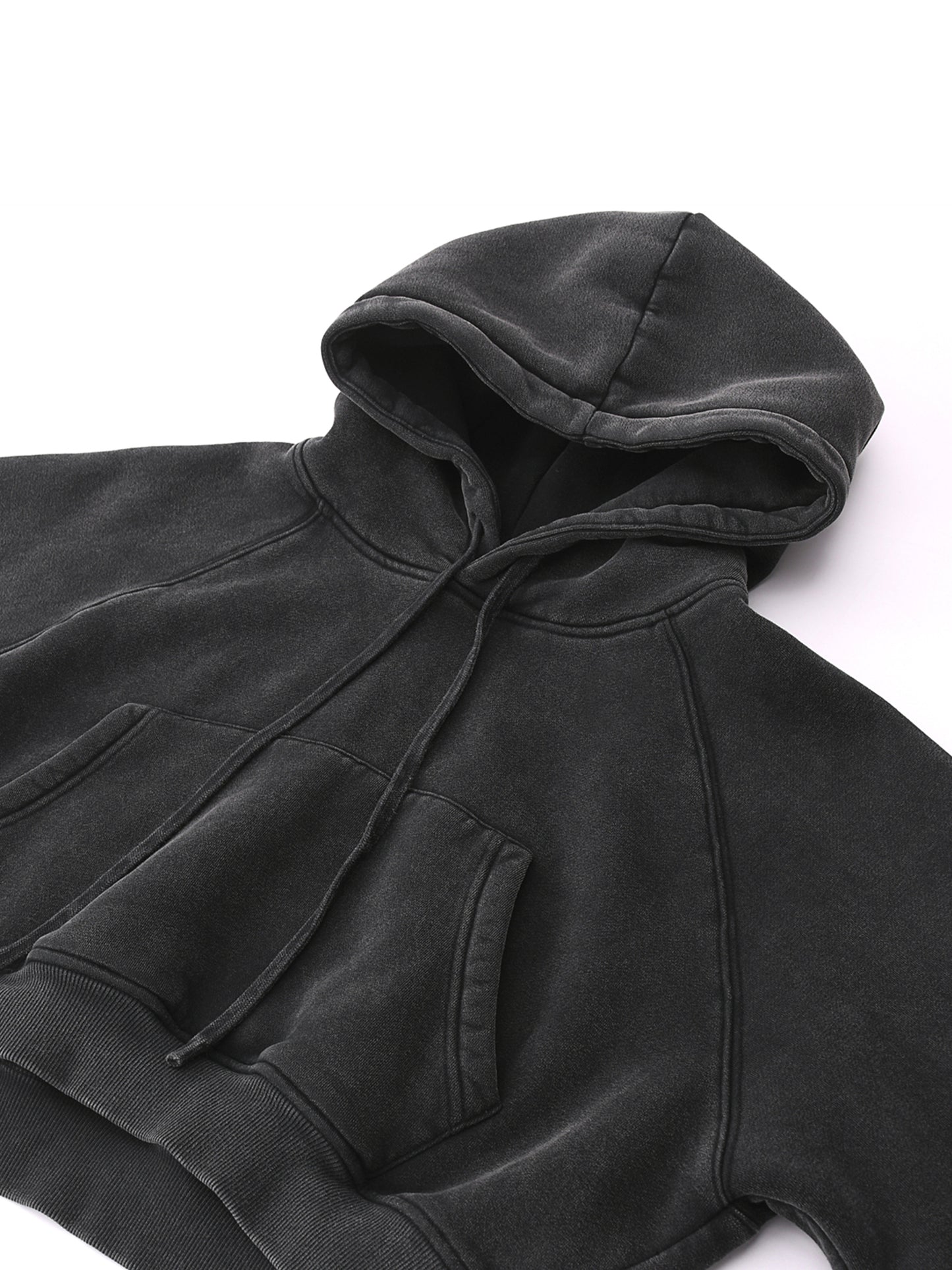 Snow Washed Cropped Hoodie - Calzy Studios