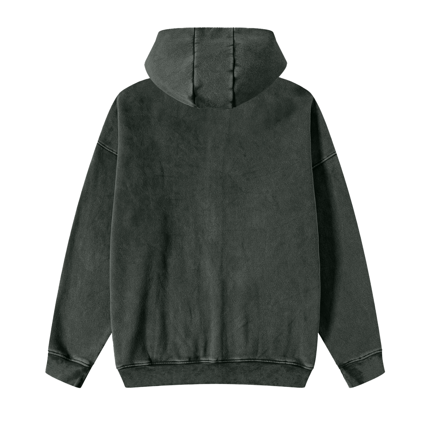 Snow Washed Zip-Through Hoodie - Calzy Studios