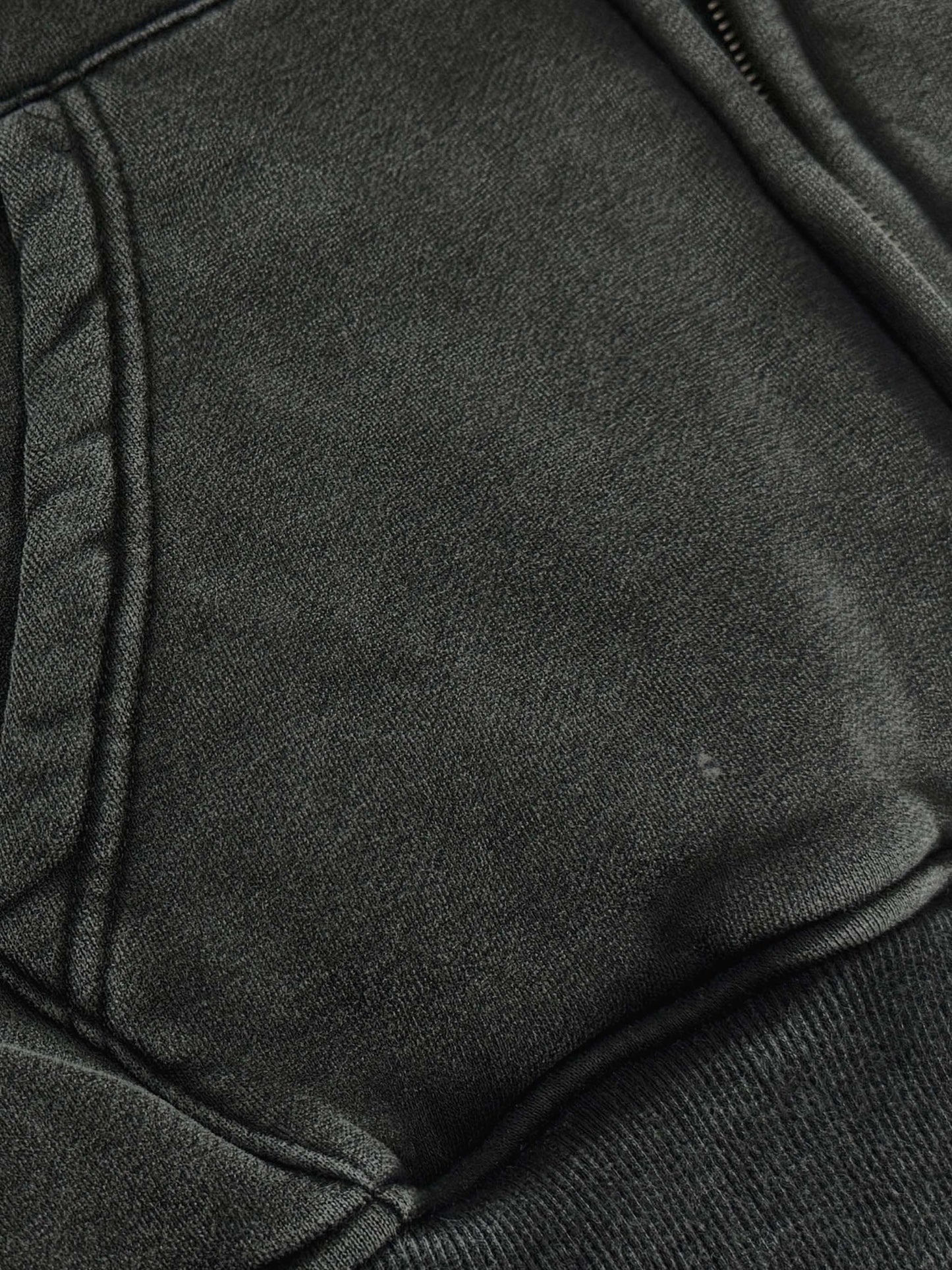 Snow Washed Zip-Through Hoodie - Calzy Studios
