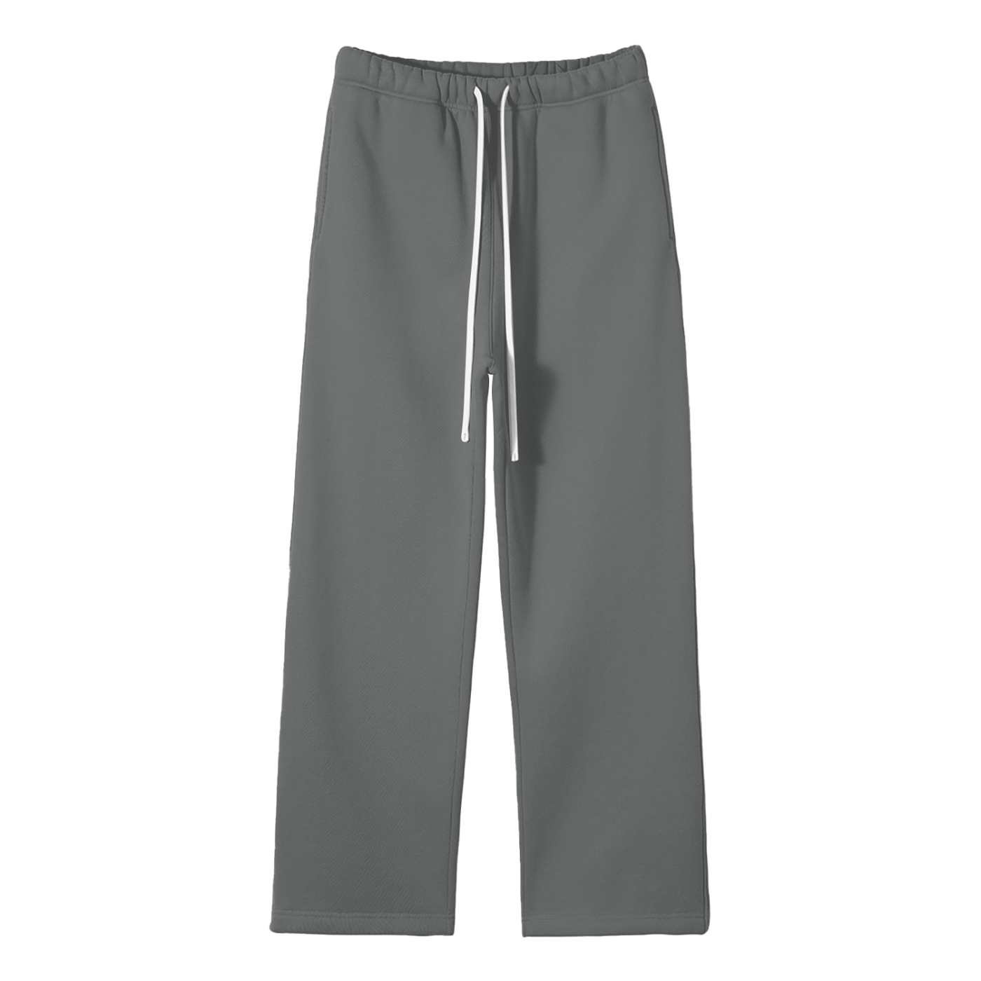 Streetwear Unisex Solid Color Fleece Straight Leg Pants - Calzy Studios