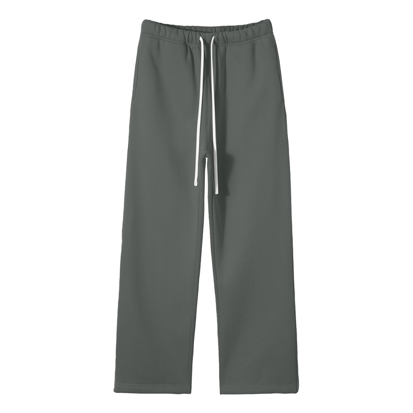 Streetwear Unisex Solid Color Fleece Straight Leg Pants - Calzy Studios
