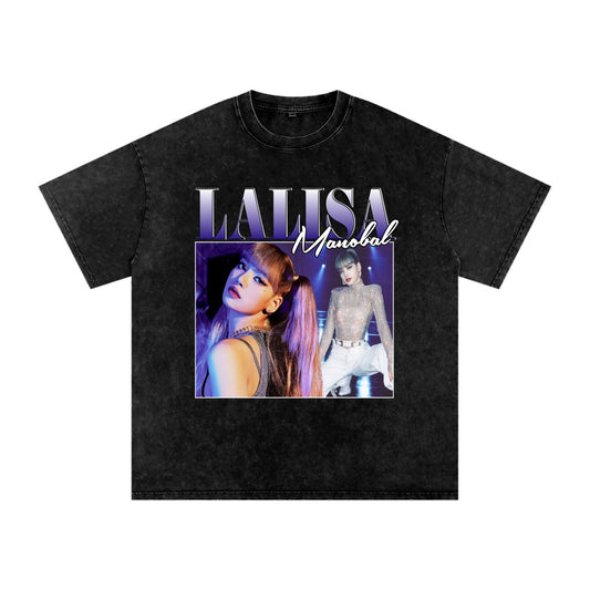 Lalisa Manobal Graphic T-Shirt – Iconic K-Pop Power Look for BLACKPINK Fans - Calzy Studios