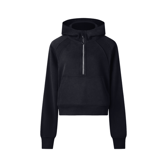 Cropped Half-Zip Hoodie - Calzy Studios