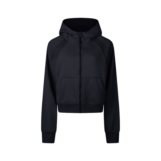 Cropped Zip-Through Hoodie - Calzy Studios