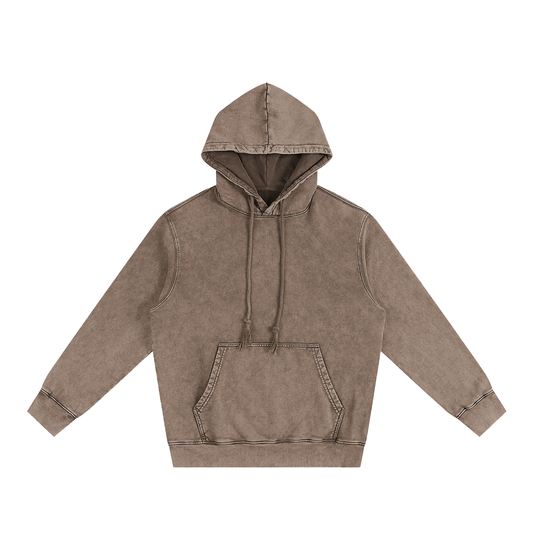 Heavyweight Pure Cotton Classic Snow Washed Hoodie - Calzy Studios