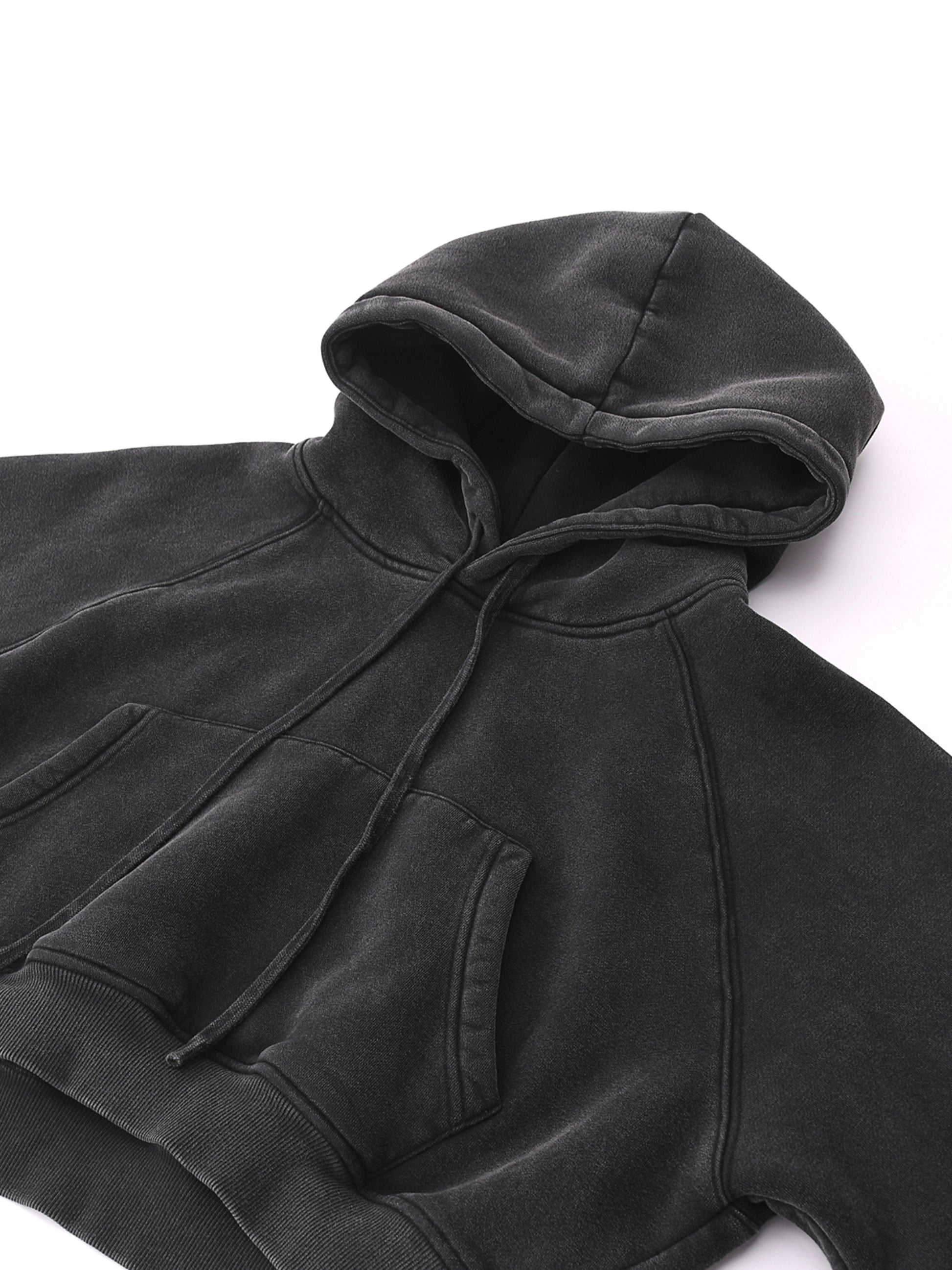 Snow Washed Cropped Hoodie - Calzy Studios