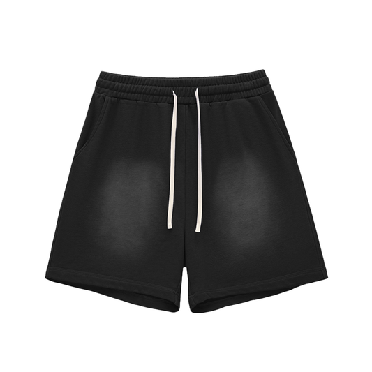 Sun Fade Raw Edge Cotton Shorts - Calzy Studios